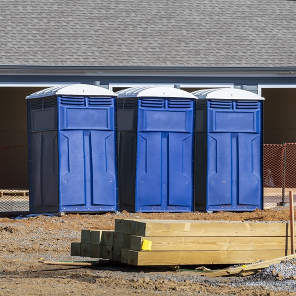 what is the expected delivery and pickup timeframe for the portable toilets in Shiawassee Michigan